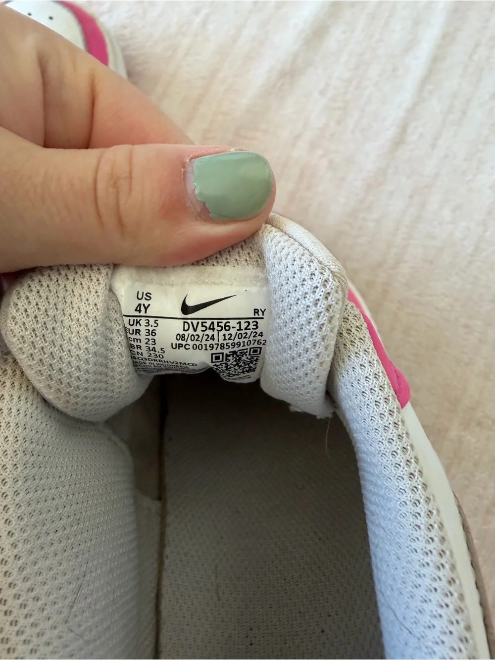 Nike Kids Court Borough Low Pink/White